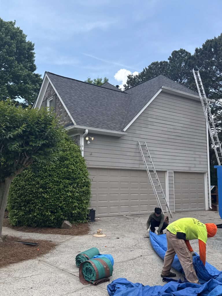 Exterior siding repair by MCC team, North Georgia residential restoration