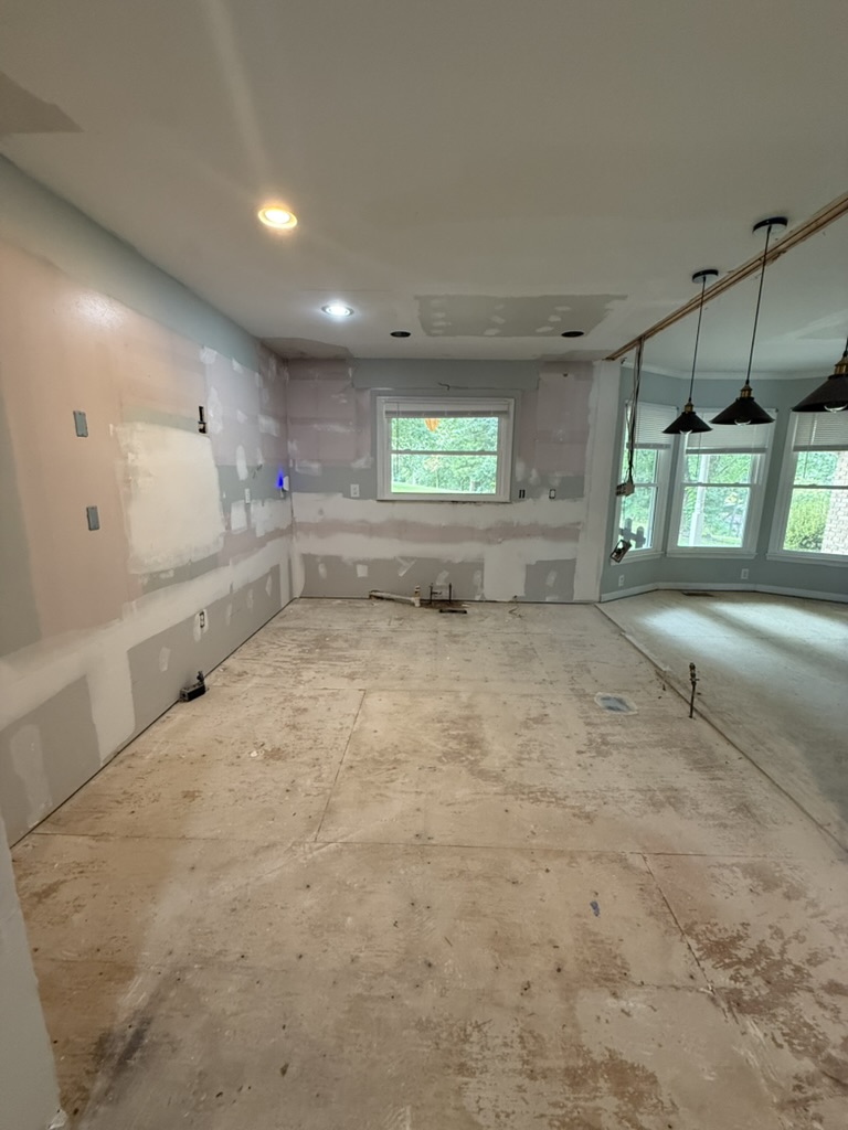 Empty room being prepared for residential remodeling North Georgia